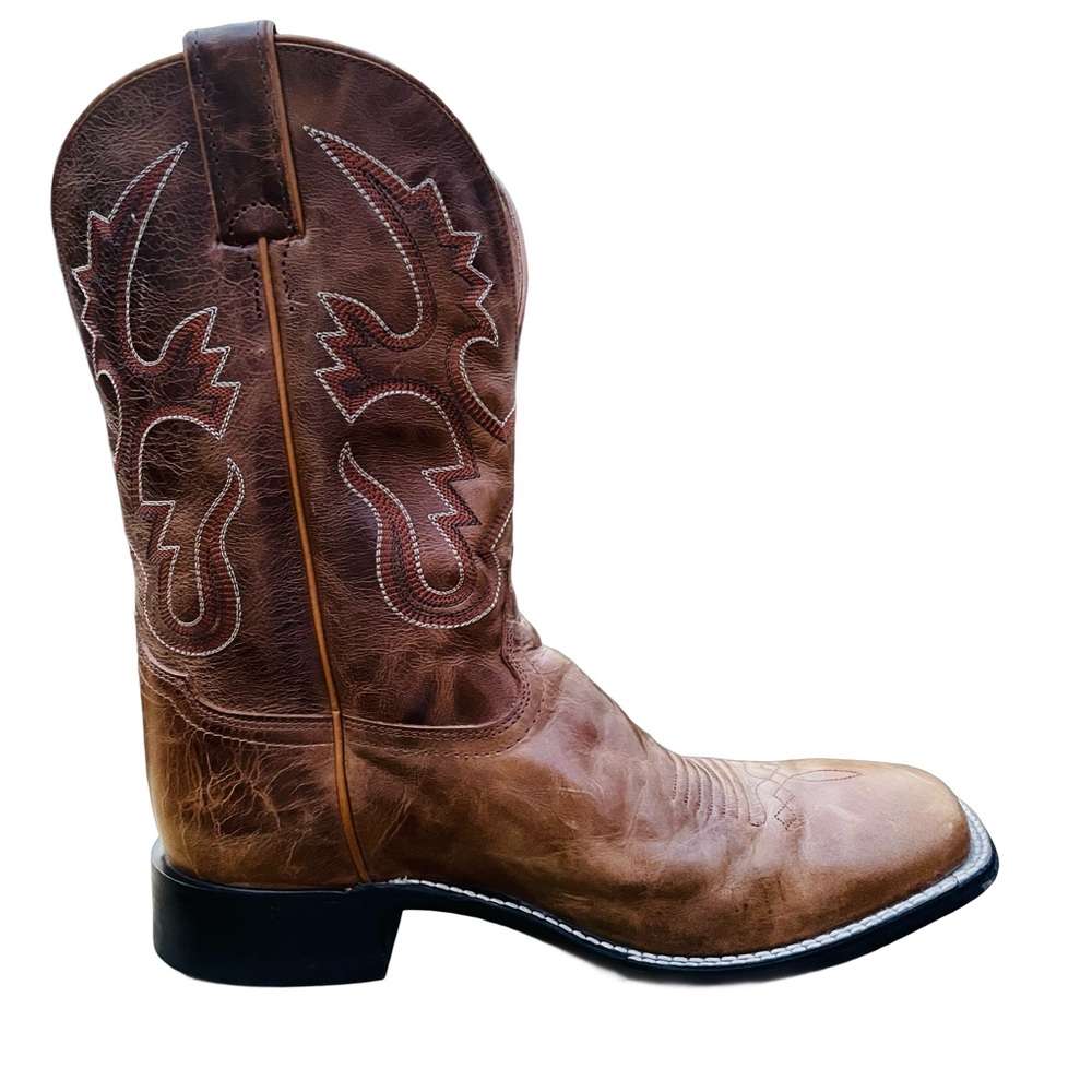 Cody James Brown Tan Leather Cowboy Boots Mens Size 10.5 EE BCJFA19P2 Square Toe